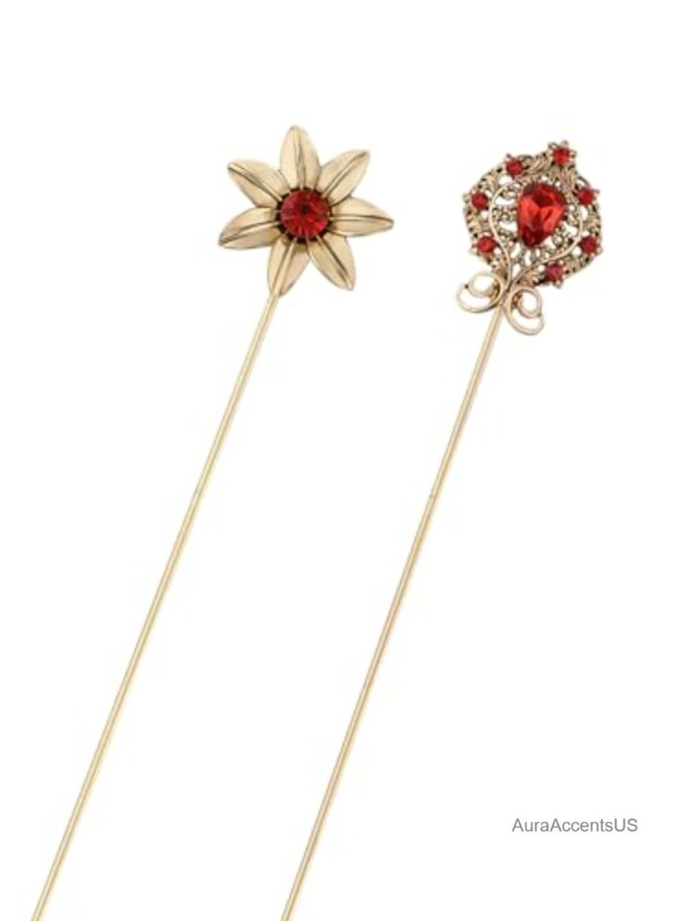 Vintage Style Hat Pins Long Handle Flexible Bendable Zinc Alloy Jewelry